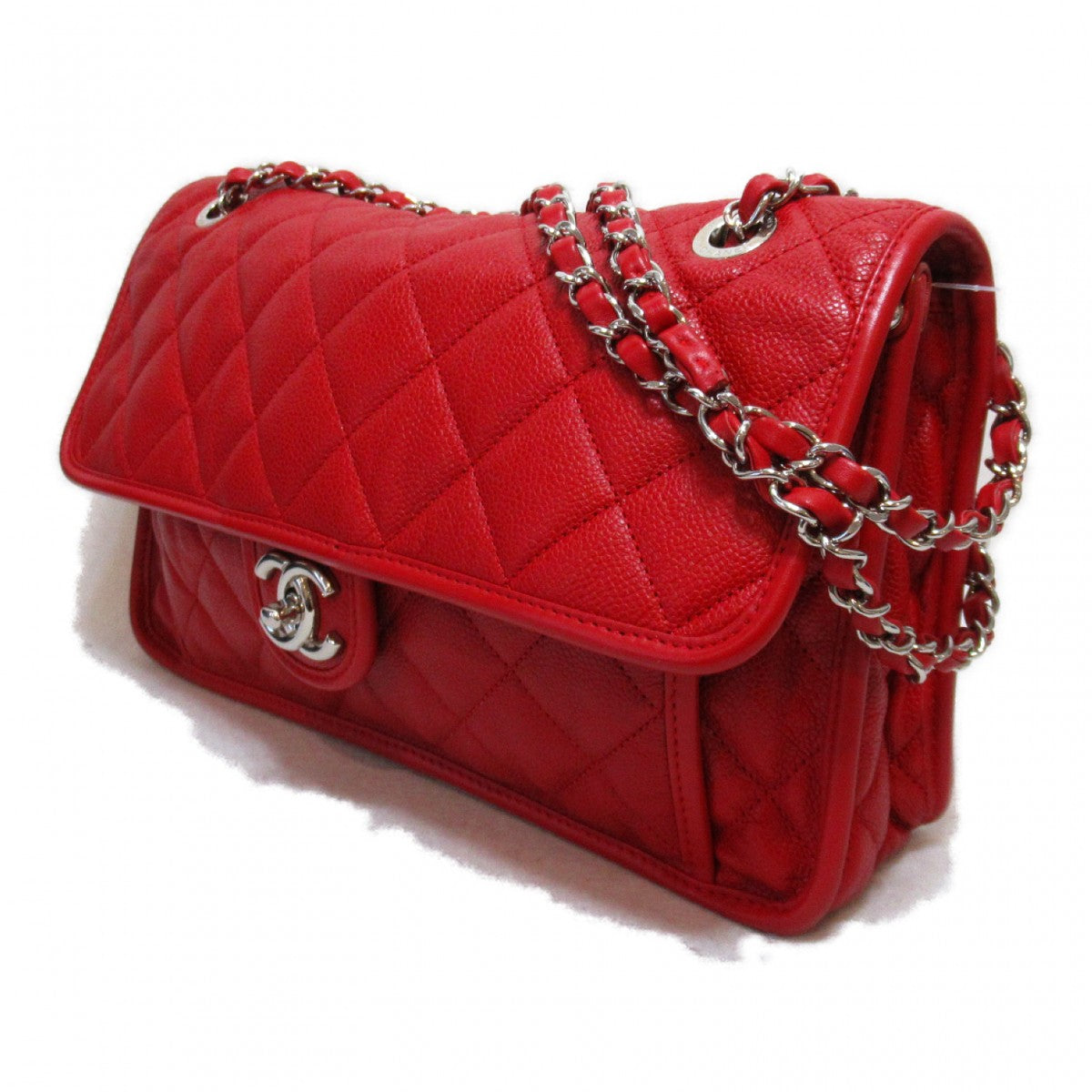 CC Quilted Caviar French Riviera Flap Bag