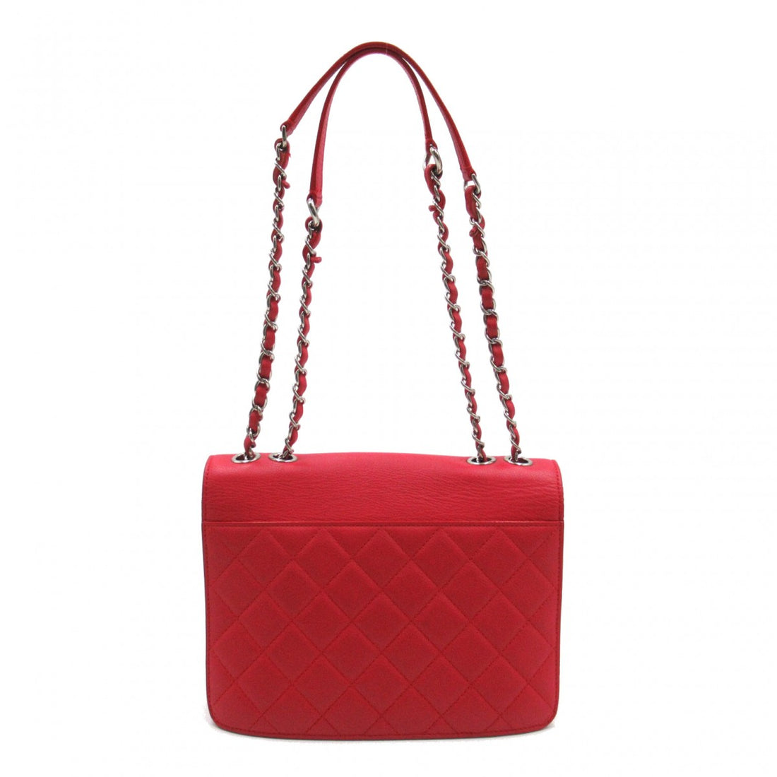 CC Quilted Leather Chain Flap Bag