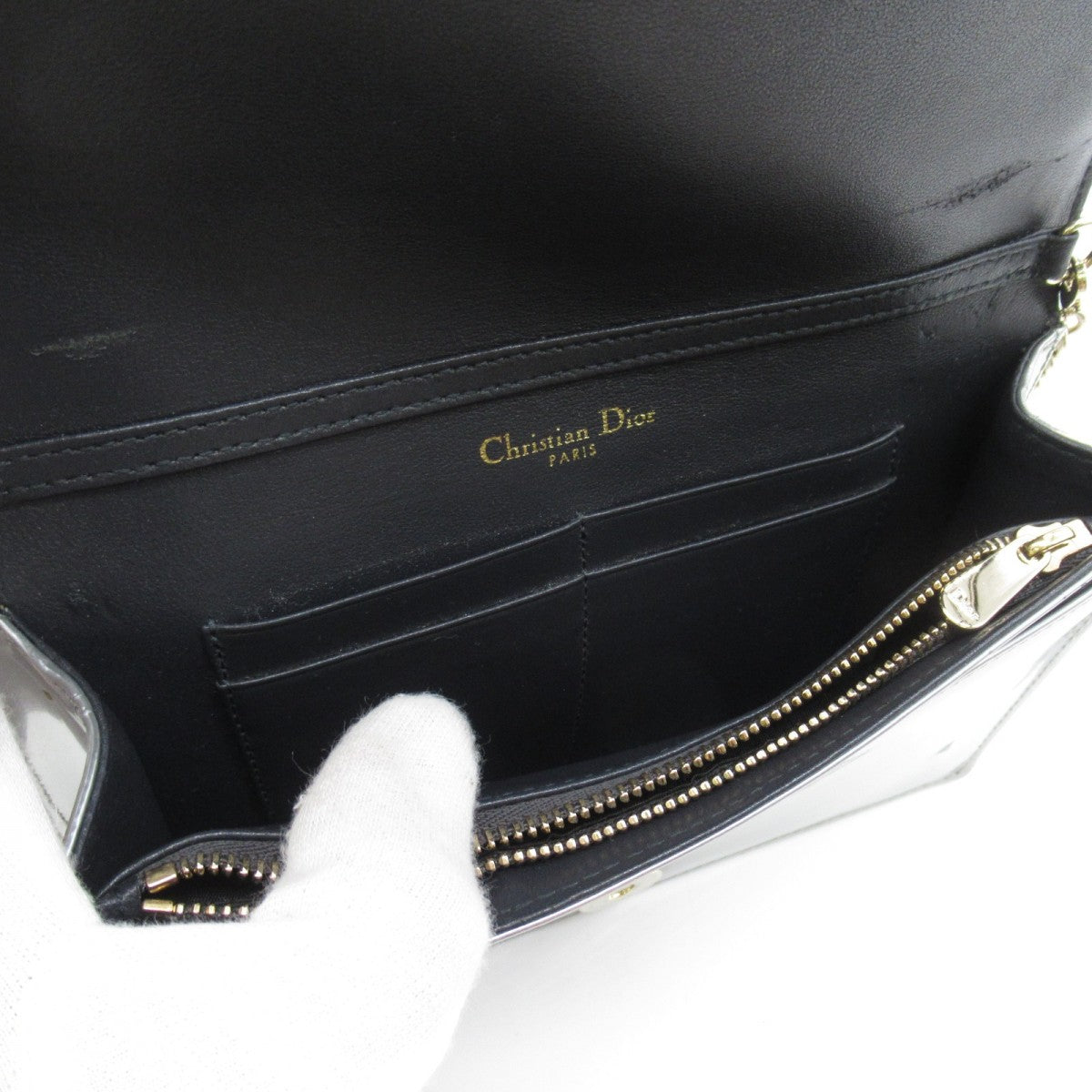 Micro Cannage Metallic Leather Diorama Bag – LuxUness