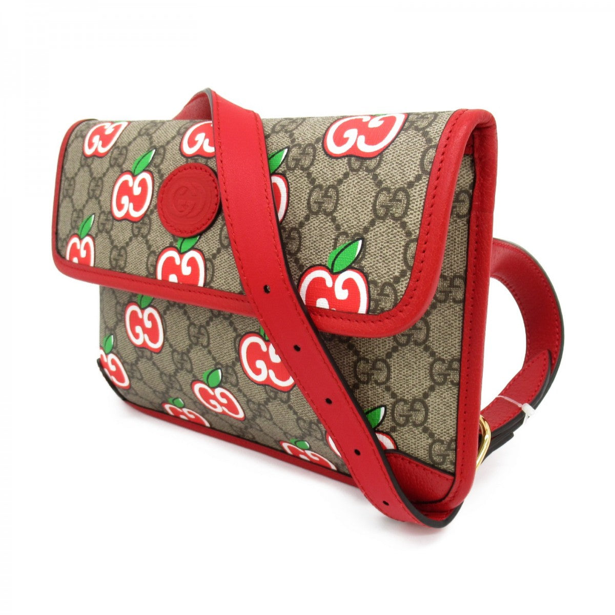 Gucci GG Supreme GG Apple Belt Bag Canvas Belt Bag 625233 in Excellent condition