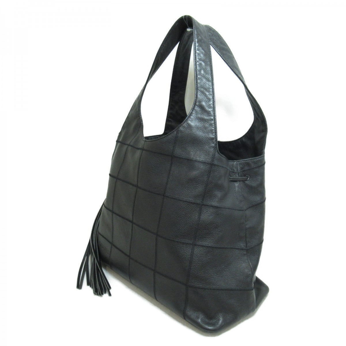 Choco Bar Leather Tassel Hobo Bag