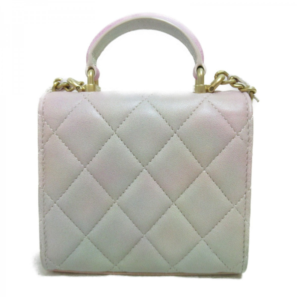 CC Quilted Leather Top Handle Mini Flap Bag AP2682