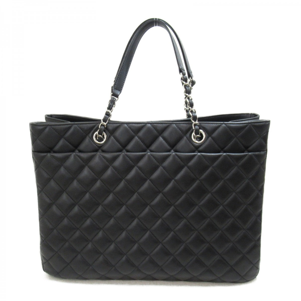 CC Quilted Leather Chain Tote Bag A91046