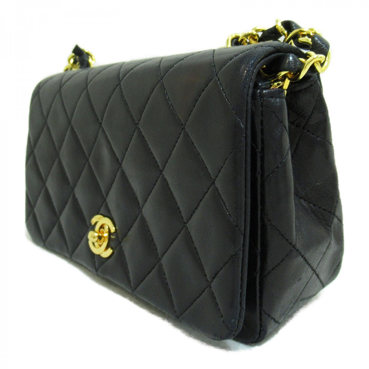 CC Quilted Leather Full Flap Bag A03568X01000