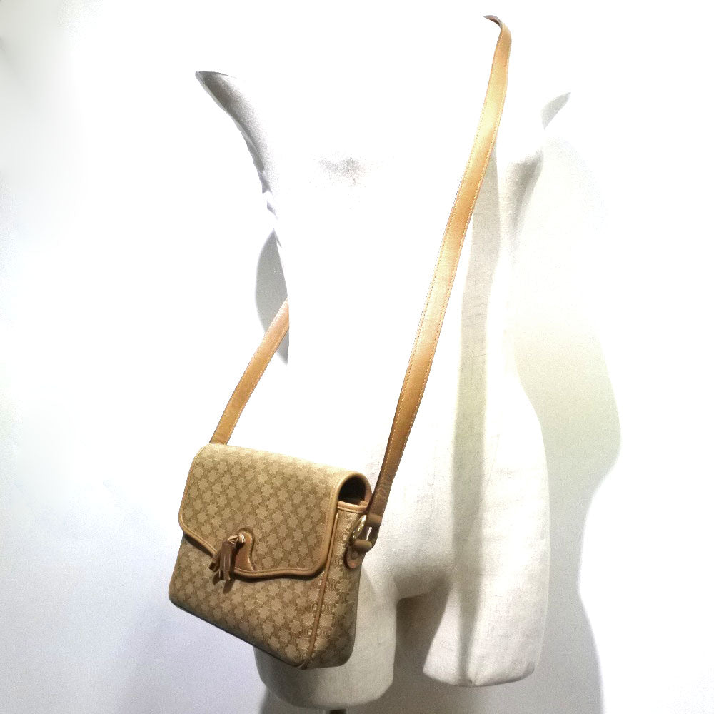 Celine PVC Shoulder Bag Beige