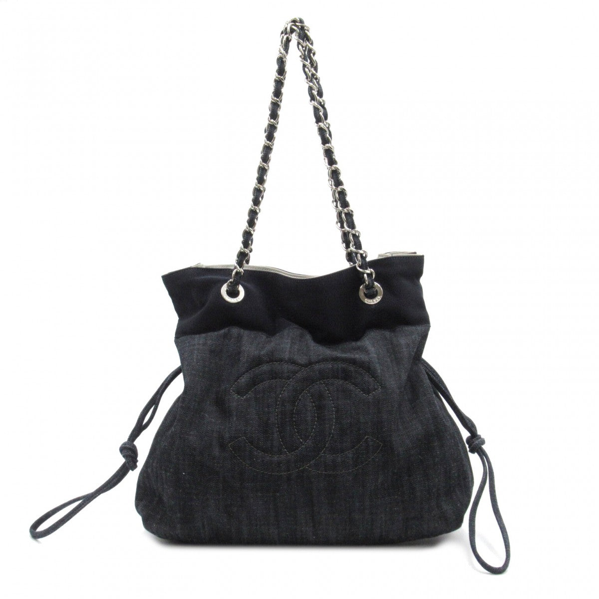 CC Denim Chain Shoulder Bag
