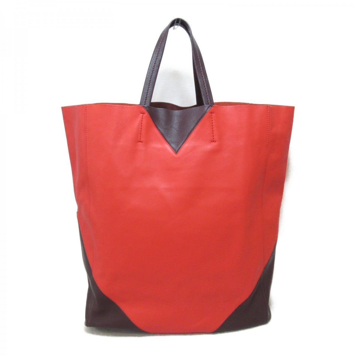 Vertical Cabas Leather Tote Bag