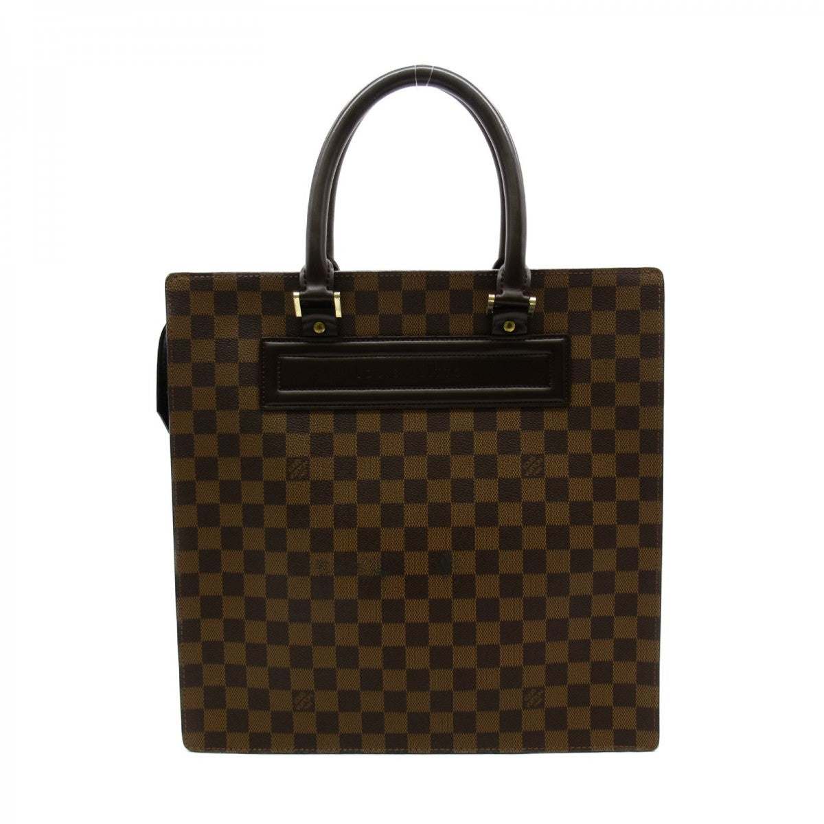 Louis Vuitton Damier Ebene Venice Sac Plat GM Canvas Tote Bag N51146 in Excellent condition