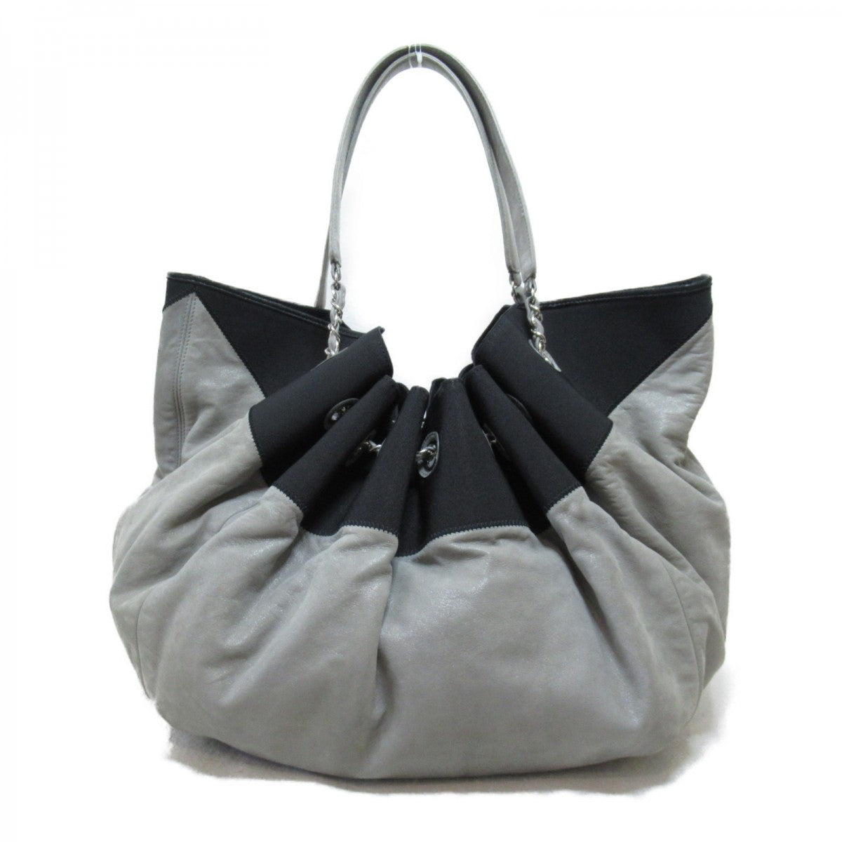 CC Leather and Canvas Tote Bag
