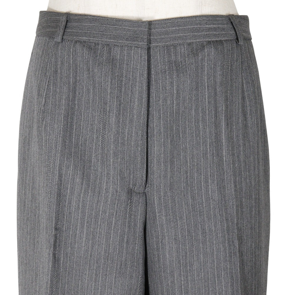 Burberry Wool Silk Wide Pants Gray