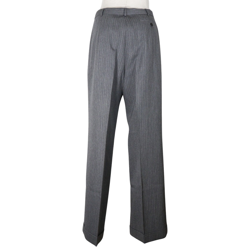 Burberry Wool Silk Wide Pants Gray