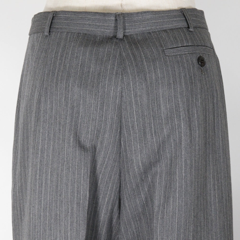 Burberry Wool Silk Wide Pants Gray