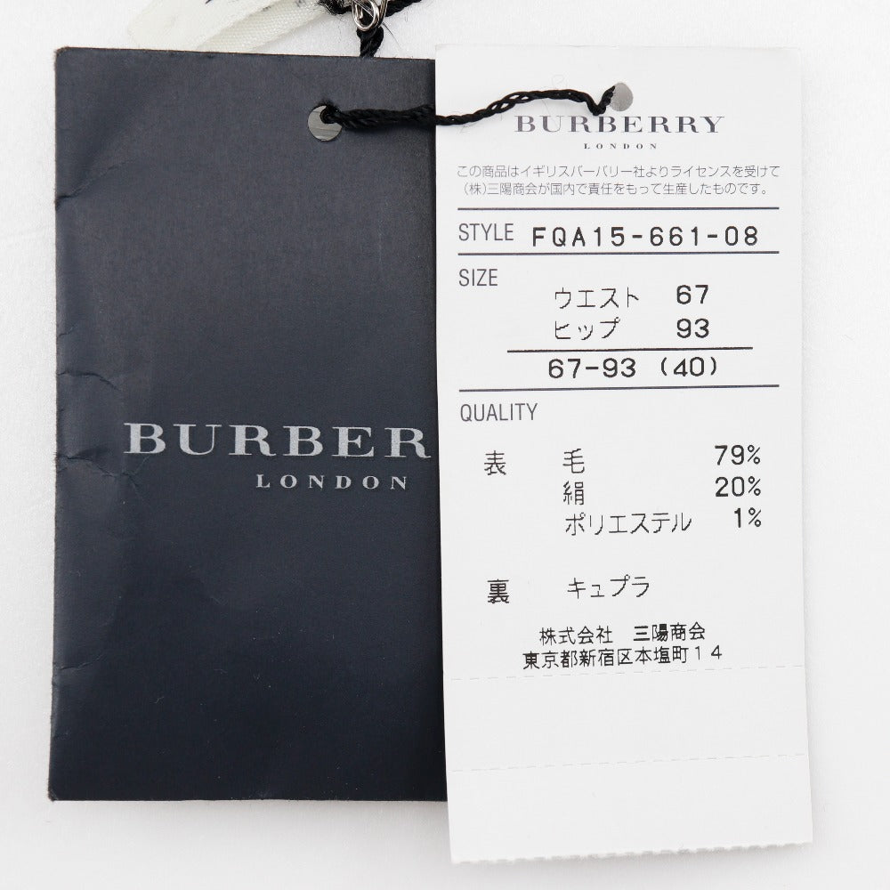 Burberry Wool Silk Wide Pants Gray