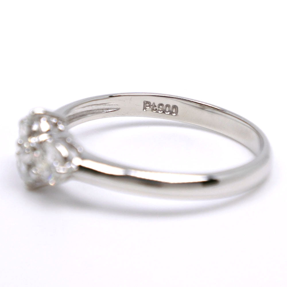 Pt900 Platinum Diamond Ring Size 11