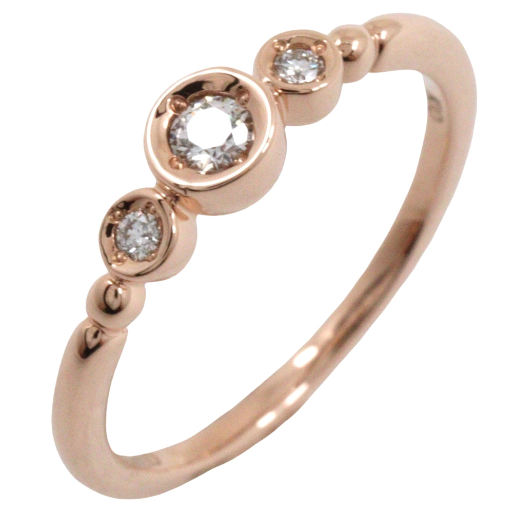 K10 Pink Gold Diamond Ring