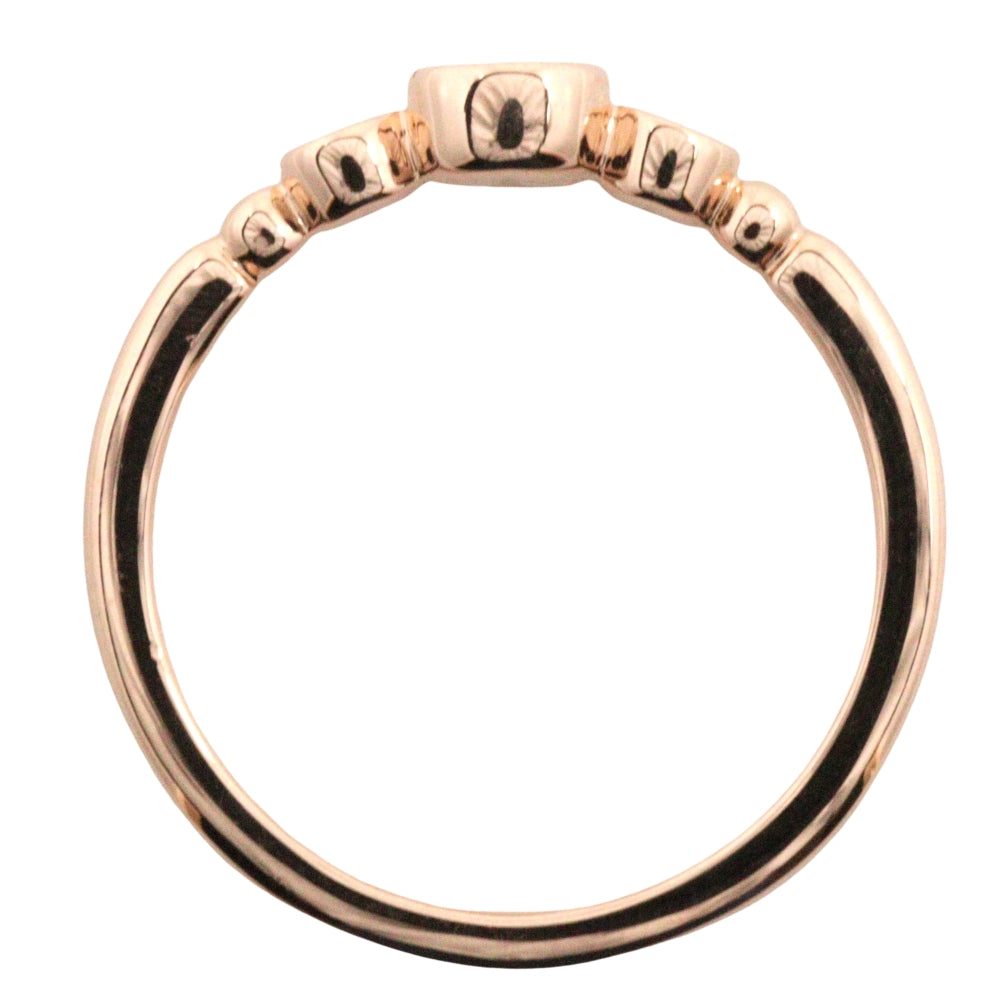 K10 Pink Gold Diamond Ring