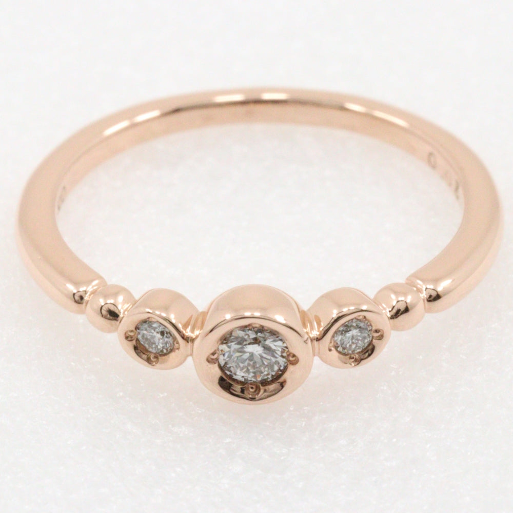 K10 Pink Gold Diamond Ring