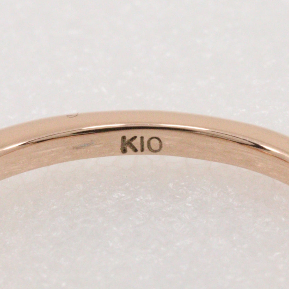 K10 Pink Gold Diamond Ring