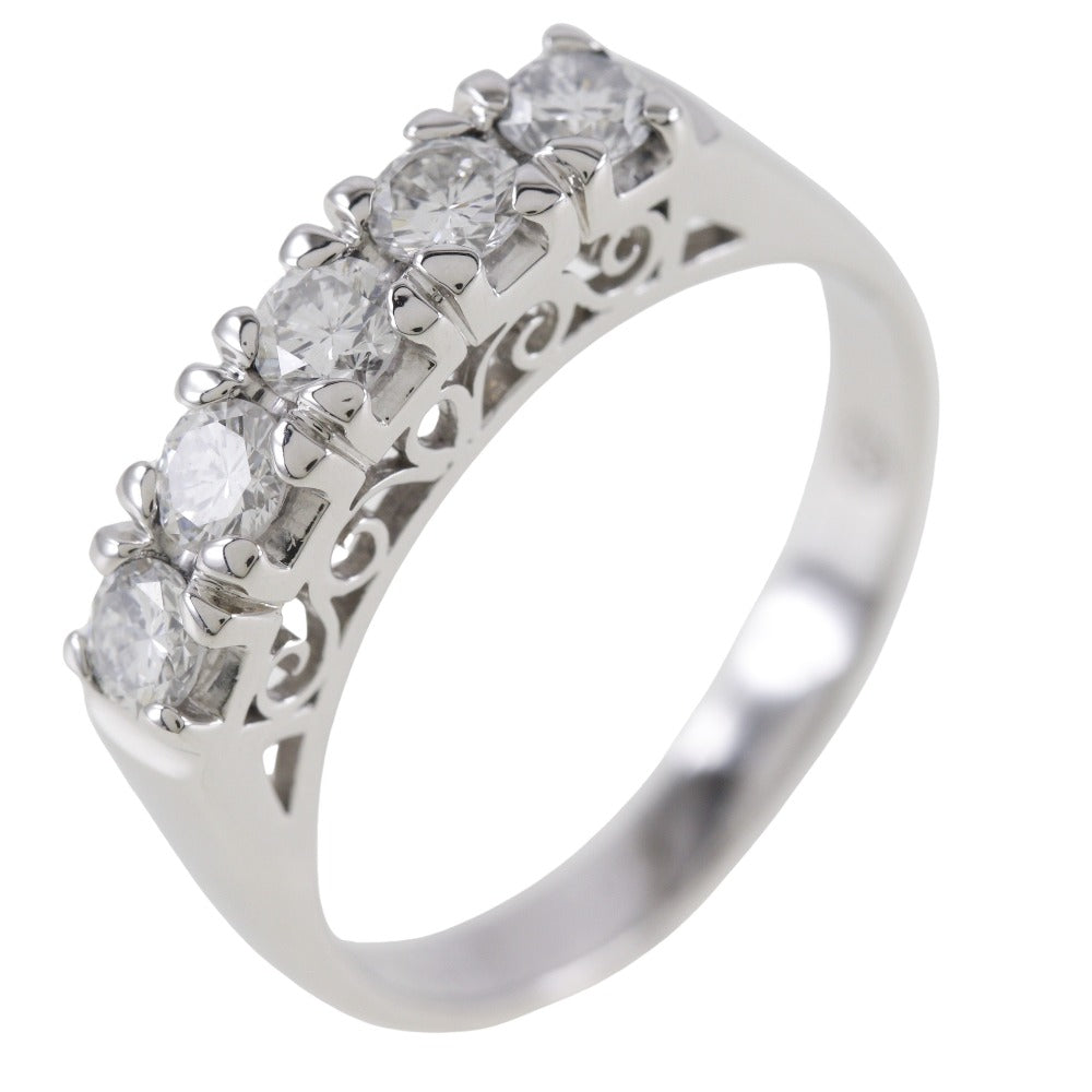 Pt900 Platinum Diamond Ring 11