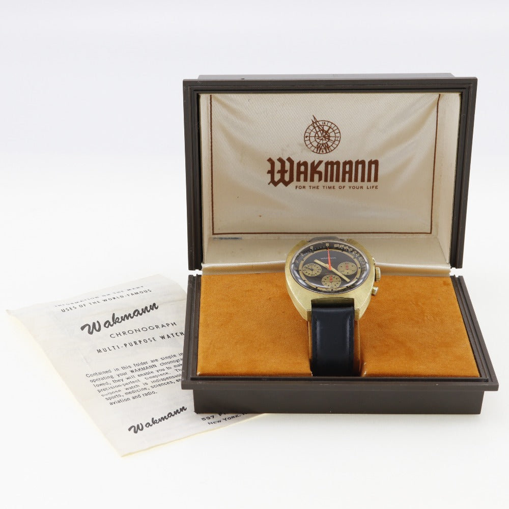 Wakmann INCABLOC Stainless Steel Leather Watch