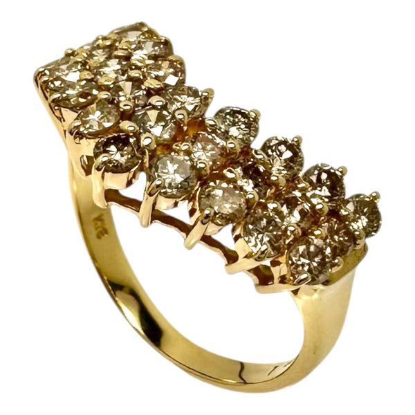 Au750 V Shape Diamond Ring