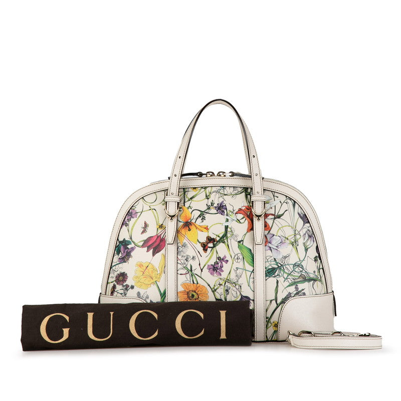 Gucci Leather Flora Nice Handbag  Leather Handbag 309617 in Good condition