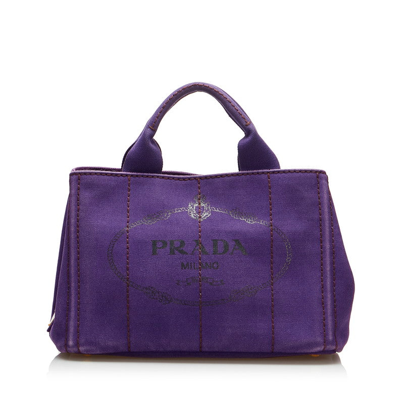 Prada Canapa Logo Handbag Canvas Handbag B2439G in Good condition