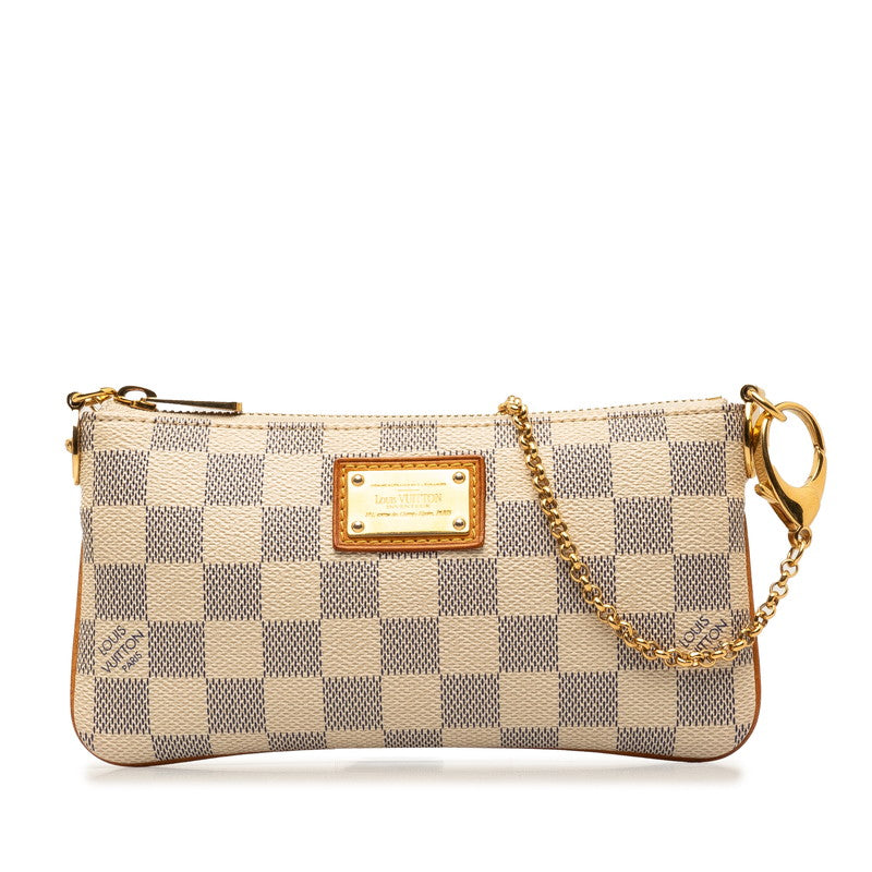 Louis Vuitton Pochette Milla MM Canvas Handbag N60027 in Good condition
