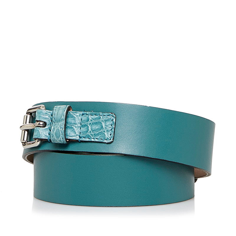 Square Buckle Leather Belt 341747