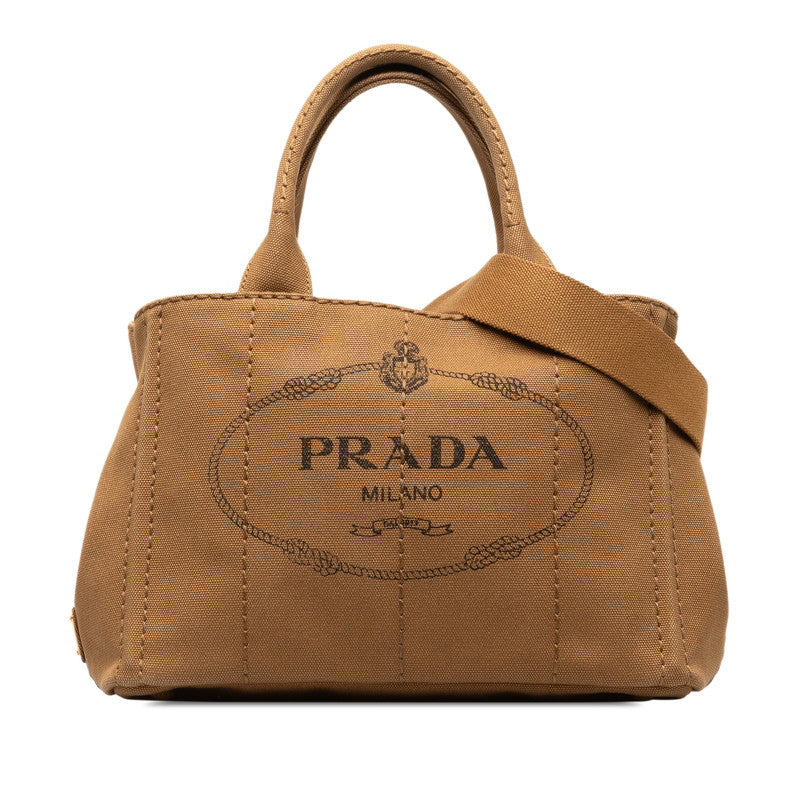 Prada Canapa Logo Handbag Canvas Handbag 1BG439 in Excellent condition