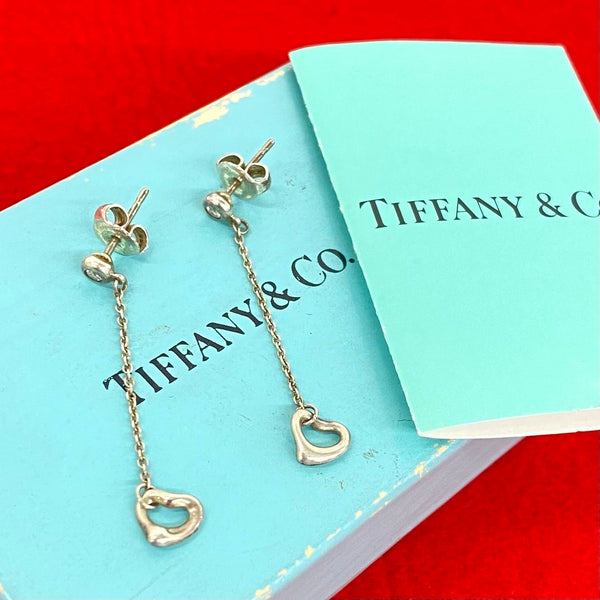 Tiffany & Co. Open Heart Silver Earrings