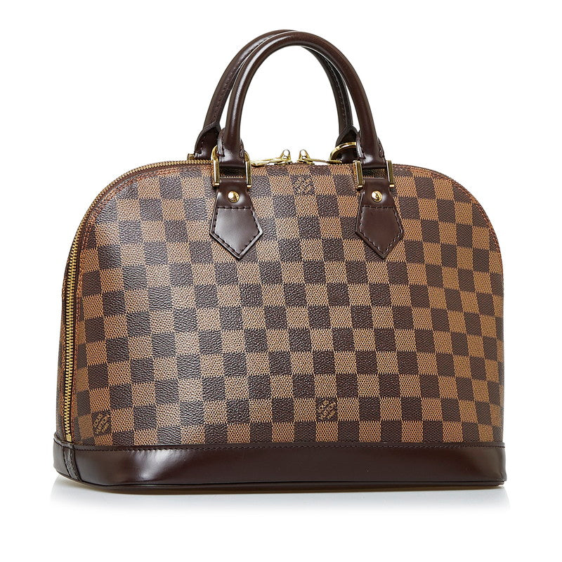 Louis Vuitton Damier Ebene Alma PM Canvas Handbag N53151 in Good condition