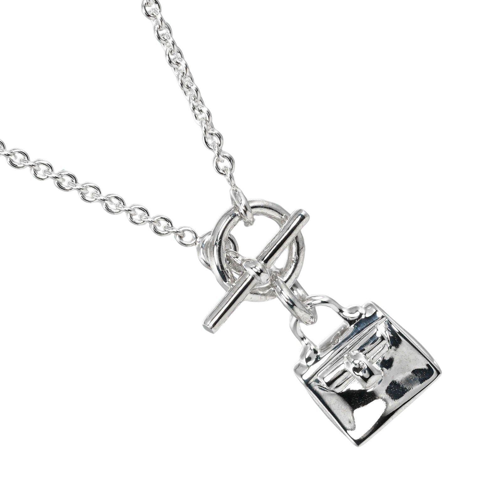 Hermes Amulet Kelly Necklace Silver 925