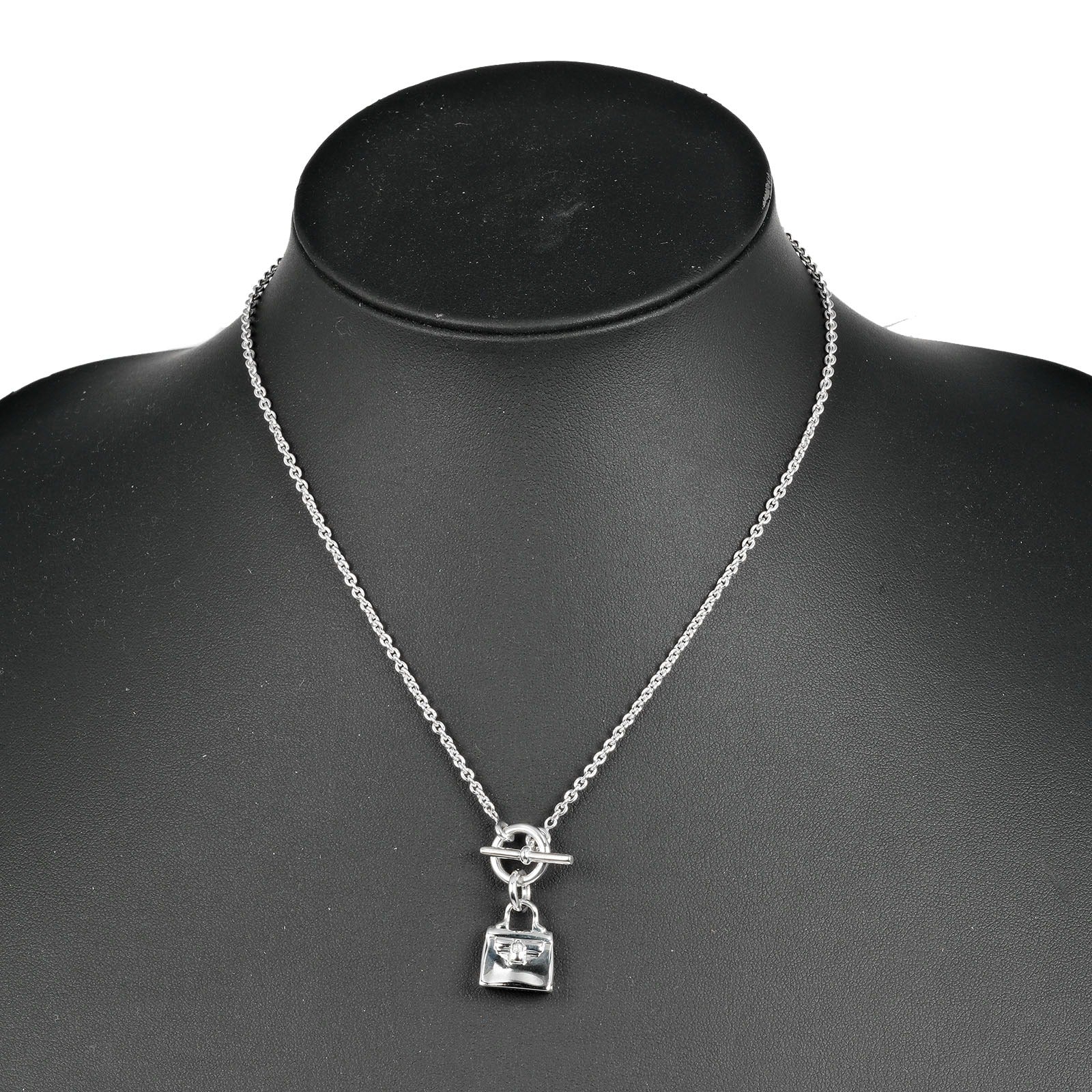 Hermes Amulet Kelly Necklace Silver 925