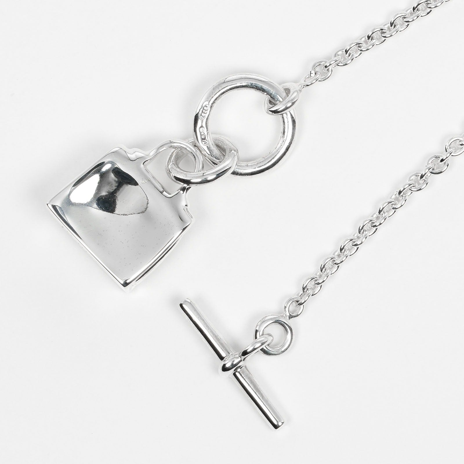 Hermes Amulet Kelly Necklace Silver 925