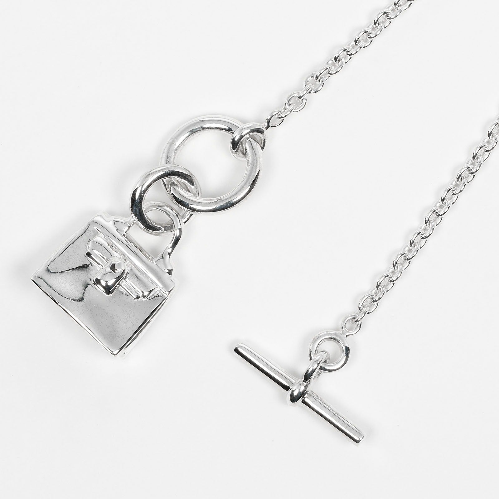 Hermes Amulet Kelly Necklace Silver 925