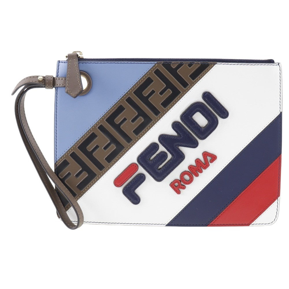 Fendi Mania Leather Clutch Bag 8BS020