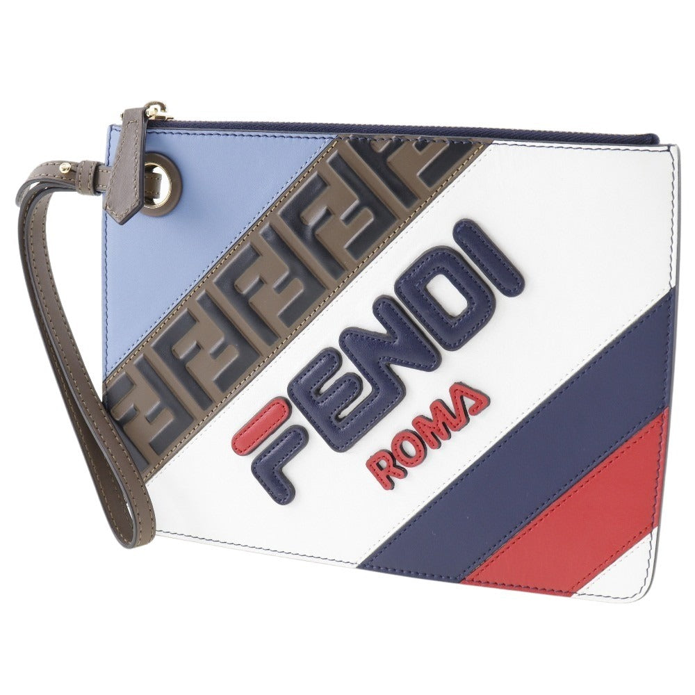 Fendi Mania Leather Clutch Bag 8BS020