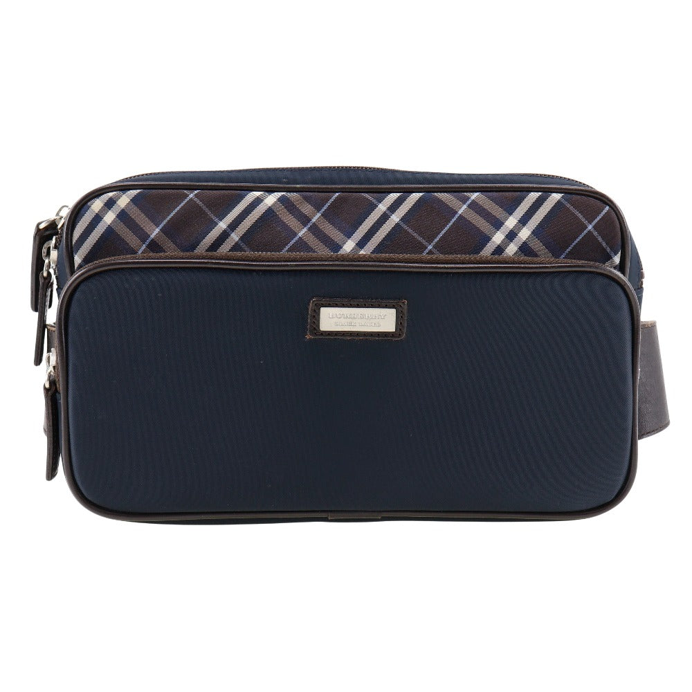 Burberry Nova Check Black Label Waist Bag Canvas Crossbody Bag in Good condition