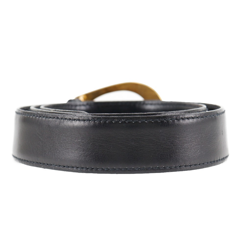 Gucci Leather G Buckle Belt Black