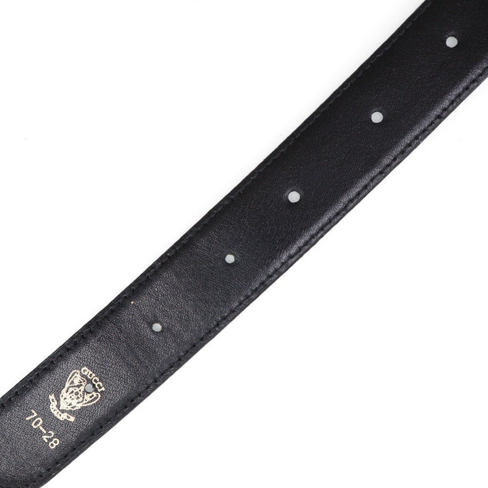 Gucci Leather G Buckle Belt Black