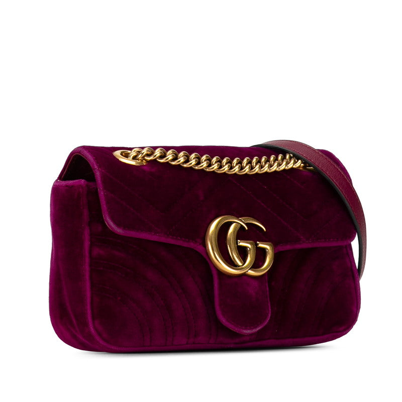 Gucci GG Marmont Velvet Shoulder Bag  Canvas Shoulder Bag 446744 in Good condition