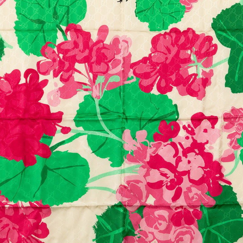 Gucci x Ken Scott GG Floral Print Silk Scarf  Canvas Scarf in Excellent condition