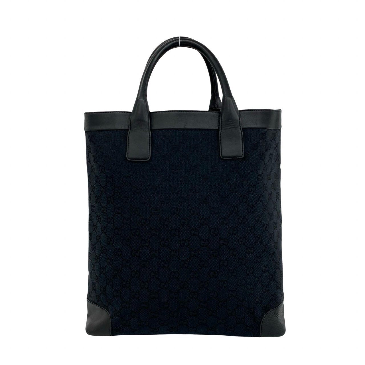 Gucci GG Leather Canvas Tote Bag