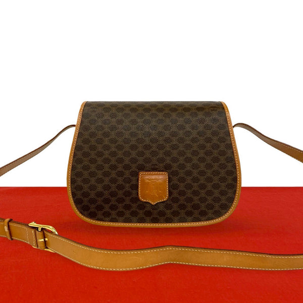 Celine Macadam Leather Shoulder Bag