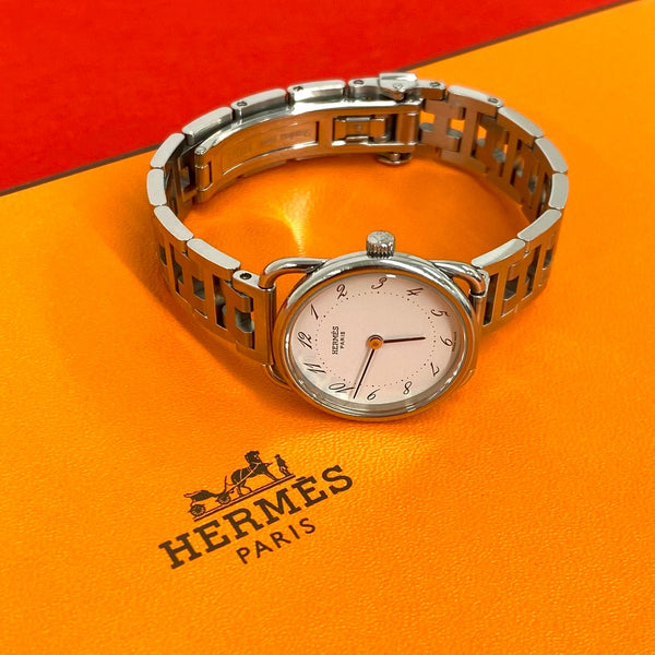 Hermes Arceau Stainless Steel Wristwatch