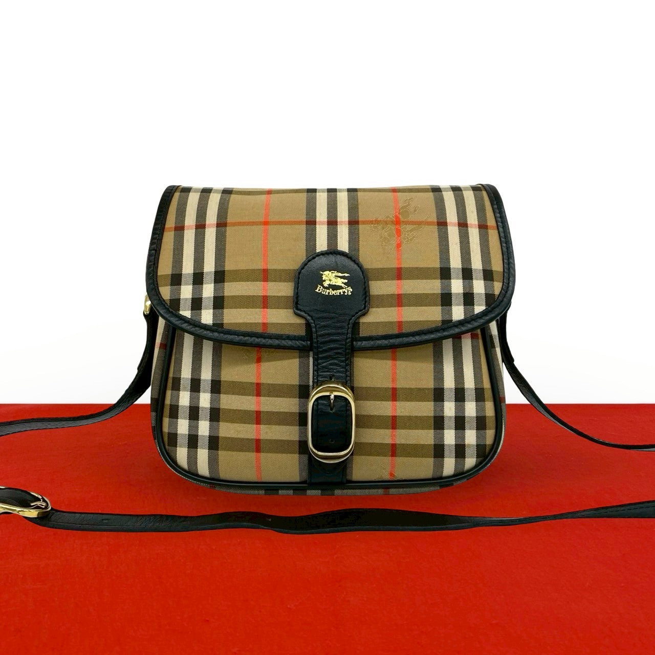 Burberry Canvas Leather Shoulder Bag