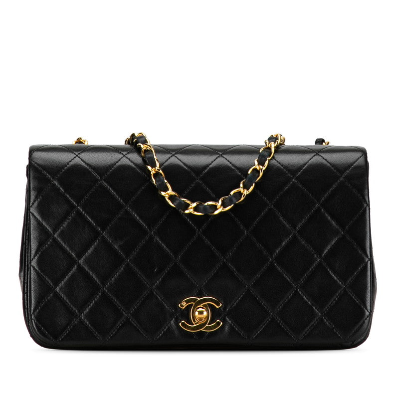 Chanel CC Matelasse Full Single Flap Bag  Leather Shoulder Bag in Good condition