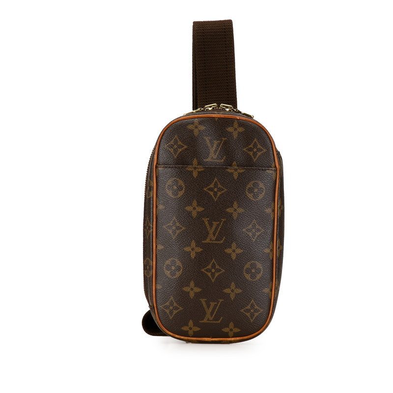 Louis Vuitton Pochette Gange Canvas Belt Bag M51870 in Good condition