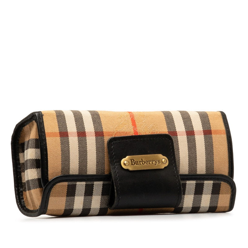 Haymarket Check Canvas Cosmetic Pouch